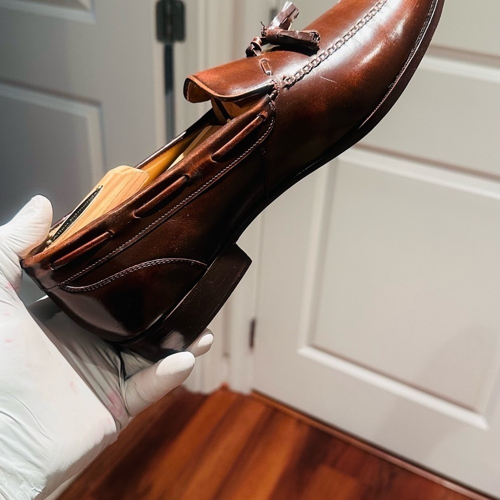 Jarman Tassel Burgundy Loafers. - Picture 6 of 14